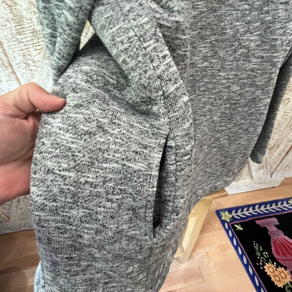 ZSupply Sherpa lined Gray and Cream Open Front Women's Sweater/Blazer -Med - Picture 7 of 8